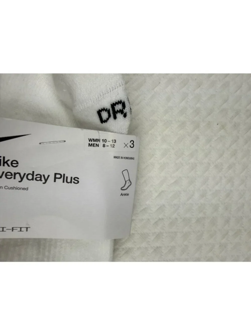 Nike Everyday Plus Dri-FIT Adult Mens L (8-12) Cushioned 4 Pairs Ankle Socks